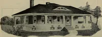 An illustration from Practical bungalows and cottages for town and country, perspective views and floor plans for three hundred low and medium priced houses and bungalows .. (1916)
