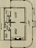 An illustration from Practical bungalows and cottages for town and country, perspective views and floor plans for three hundred low and medium priced houses and bungalows .. (1916)