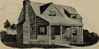 An illustration from Practical bungalows and cottages for town and country, perspective views and floor plans for three hundred low and medium priced houses and bungalows .. (1916)