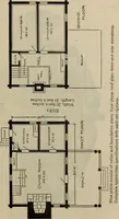 An illustration from Practical bungalows and cottages for town and country, perspective views and floor plans for three hundred low and medium priced houses and bungalows .. (1916)