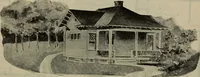 An illustration from Practical bungalows and cottages for town and country, perspective views and floor plans for three hundred low and medium priced houses and bungalows .. (1916)