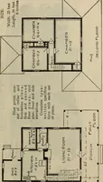 An illustration from Practical bungalows and cottages for town and country, perspective views and floor plans for three hundred low and medium priced houses and bungalows .. (1916)