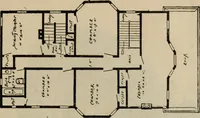 An illustration from Practical bungalows and cottages for town and country, perspective views and floor plans for three hundred low and medium priced houses and bungalows .. (1916)