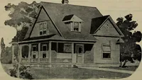 Picture 509 of 721 from Practical bungalows and cottages for town and country, perspective views and floor plans for three hundred low and medium priced houses and bungalows .. (1916), leaf 423