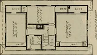 An illustration from Practical bungalows and cottages for town and country, perspective views and floor plans for three hundred low and medium priced houses and bungalows .. (1916)