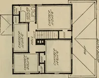 An illustration from Practical bungalows and cottages for town and country, perspective views and floor plans for three hundred low and medium priced houses and bungalows .. (1916)