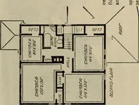 An illustration from Practical bungalows and cottages for town and country, perspective views and floor plans for three hundred low and medium priced houses and bungalows .. (1916)