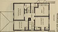 An illustration from Practical bungalows and cottages for town and country, perspective views and floor plans for three hundred low and medium priced houses and bungalows .. (1916)