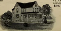 An illustration from Practical bungalows and cottages for town and country, perspective views and floor plans for three hundred low and medium priced houses and bungalows .. (1916)