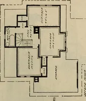 An illustration from Practical bungalows and cottages for town and country, perspective views and floor plans for three hundred low and medium priced houses and bungalows .. (1916)