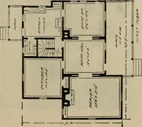 An illustration from Practical bungalows and cottages for town and country, perspective views and floor plans for three hundred low and medium priced houses and bungalows .. (1916)