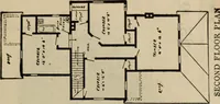 An illustration from Practical bungalows and cottages for town and country, perspective views and floor plans for three hundred low and medium priced houses and bungalows .. (1916)