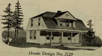 An illustration from Practical bungalows and cottages for town and country, perspective views and floor plans for three hundred low and medium priced houses and bungalows .. (1916)