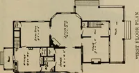 An illustration from Practical bungalows and cottages for town and country, perspective views and floor plans for three hundred low and medium priced houses and bungalows .. (1916)