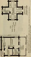 An illustration from Practical bungalows and cottages for town and country, perspective views and floor plans for three hundred low and medium priced houses and bungalows .. (1916)