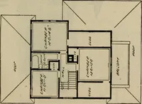 An illustration from Practical bungalows and cottages for town and country, perspective views and floor plans for three hundred low and medium priced houses and bungalows .. (1916)