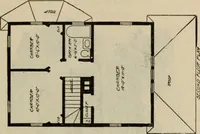 An illustration from Practical bungalows and cottages for town and country, perspective views and floor plans for three hundred low and medium priced houses and bungalows .. (1916)
