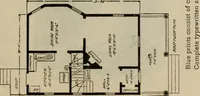 An illustration from Practical bungalows and cottages for town and country, perspective views and floor plans for three hundred low and medium priced houses and bungalows .. (1916)