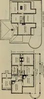 An illustration from Practical bungalows and cottages for town and country, perspective views and floor plans for three hundred low and medium priced houses and bungalows .. (1916)