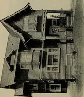 An illustration from Practical bungalows and cottages for town and country, perspective views and floor plans for three hundred low and medium priced houses and bungalows .. (1916)