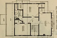 An illustration from Practical bungalows and cottages for town and country, perspective views and floor plans for three hundred low and medium priced houses and bungalows .. (1916)