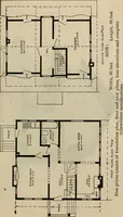 An illustration from Practical bungalows and cottages for town and country, perspective views and floor plans for three hundred low and medium priced houses and bungalows .. (1916)