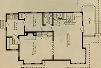 An illustration from Practical bungalows and cottages for town and country, perspective views and floor plans for three hundred low and medium priced houses and bungalows .. (1916)