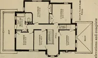 An illustration from Practical bungalows and cottages for town and country, perspective views and floor plans for three hundred low and medium priced houses and bungalows .. (1916)