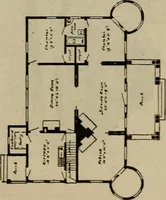 An illustration from Practical bungalows and cottages for town and country, perspective views and floor plans for three hundred low and medium priced houses and bungalows .. (1916)