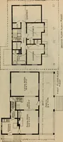 An illustration from Practical bungalows and cottages for town and country, perspective views and floor plans for three hundred low and medium priced houses and bungalows .. (1916)