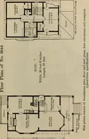 An illustration from Practical bungalows and cottages for town and country, perspective views and floor plans for three hundred low and medium priced houses and bungalows .. (1916)