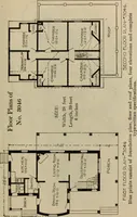 An illustration from Practical bungalows and cottages for town and country, perspective views and floor plans for three hundred low and medium priced houses and bungalows .. (1916)