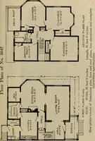 An illustration from Practical bungalows and cottages for town and country, perspective views and floor plans for three hundred low and medium priced houses and bungalows .. (1916)