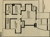 An illustration from Practical bungalows and cottages for town and country, perspective views and floor plans for three hundred low and medium priced houses and bungalows .. (1916)