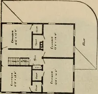An illustration from Practical bungalows and cottages for town and country, perspective views and floor plans for three hundred low and medium priced houses and bungalows .. (1916)