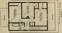 An illustration from Practical bungalows and cottages for town and country, perspective views and floor plans for three hundred low and medium priced houses and bungalows .. (1916)