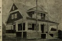 An illustration from Practical bungalows and cottages for town and country, perspective views and floor plans for three hundred low and medium priced houses and bungalows .. (1916)