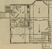 An illustration from Practical bungalows and cottages for town and country, perspective views and floor plans for three hundred low and medium priced houses and bungalows .. (1916)