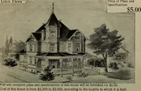 An illustration from Practical bungalows and cottages for town and country, perspective views and floor plans for three hundred low and medium priced houses and bungalows .. (1916)