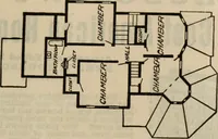 An illustration from Practical bungalows and cottages for town and country, perspective views and floor plans for three hundred low and medium priced houses and bungalows .. (1916)