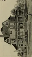 An illustration from Practical bungalows and cottages for town and country, perspective views and floor plans for three hundred low and medium priced houses and bungalows .. (1916)