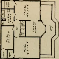 An illustration from Practical bungalows and cottages for town and country, perspective views and floor plans for three hundred low and medium priced houses and bungalows .. (1916)