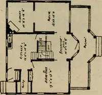 Picture 60 of 721 from Practical bungalows and cottages for town and country, perspective views and floor plans for three hundred low and medium priced houses and bungalows .. (1916), leaf 64