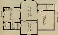 An illustration from Practical bungalows and cottages for town and country, perspective views and floor plans for three hundred low and medium priced houses and bungalows .. (1916)