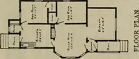 An illustration from Practical bungalows and cottages for town and country, perspective views and floor plans for three hundred low and medium priced houses and bungalows .. (1916)