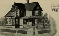 Picture 73 of 721 from Practical bungalows and cottages for town and country, perspective views and floor plans for three hundred low and medium priced houses and bungalows .. (1916), leaf 75