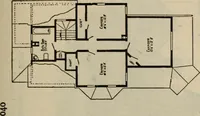An illustration from Practical bungalows and cottages for town and country, perspective views and floor plans for three hundred low and medium priced houses and bungalows .. (1916)