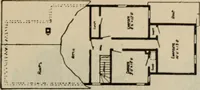 An illustration from Practical bungalows and cottages for town and country, perspective views and floor plans for three hundred low and medium priced houses and bungalows .. (1916)
