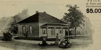 An illustration from Practical bungalows and cottages for town and country, perspective views and floor plans for three hundred low and medium priced houses and bungalows .. (1916)