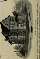 An illustration from Practical bungalows and cottages for town and country, perspective views and floor plans for three hundred low and medium priced houses and bungalows .. (1916)